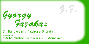 gyorgy fazakas business card